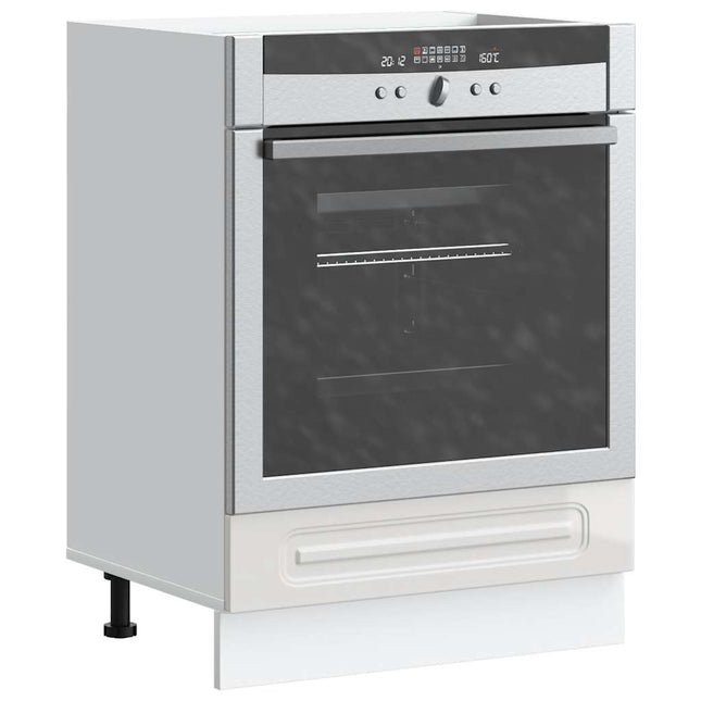 Armadio per Forno Kalmar Bianco Lucido in Legno Multistrato