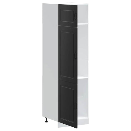 Armadio da Cucina Kalmar Nero in Legno Multistrato