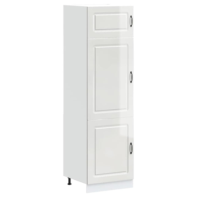 Armadio da Cucina Kalmar Bianco Lucido in Legno Multistrato