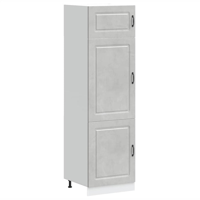 Armadio da Cucina Kalmar Grigio Cemento in Legno Multistrato