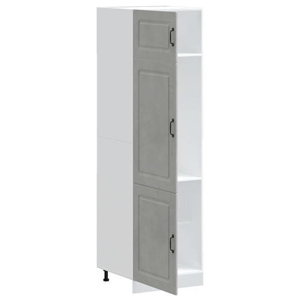 Armadio da Cucina Kalmar Grigio Cemento in Legno Multistrato