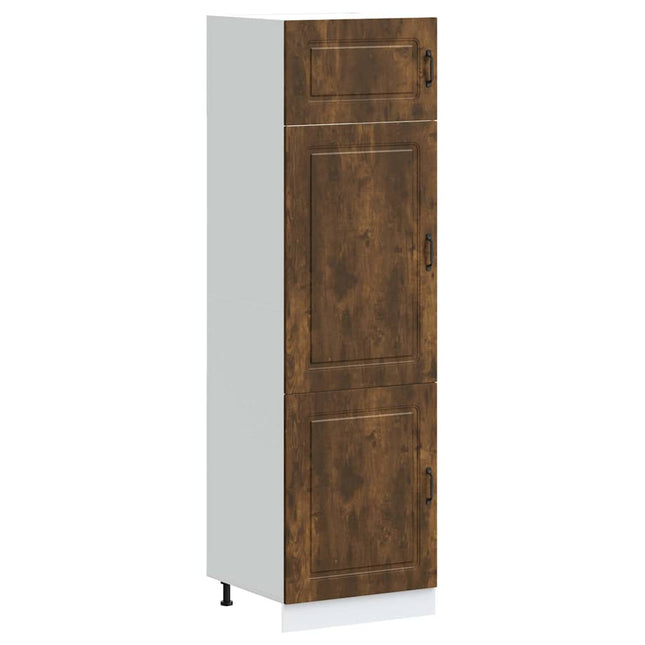 Armadio da Cucina Kalmar Rovere Fumo in Legno Multistrato