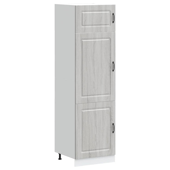 Armadio da Cucina Kalmar Grigio Sonoma in Legno Multistrato