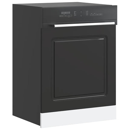 Pannello Lavastoviglie Kalmar Nero 60x1,5x67 cm in Truciolato