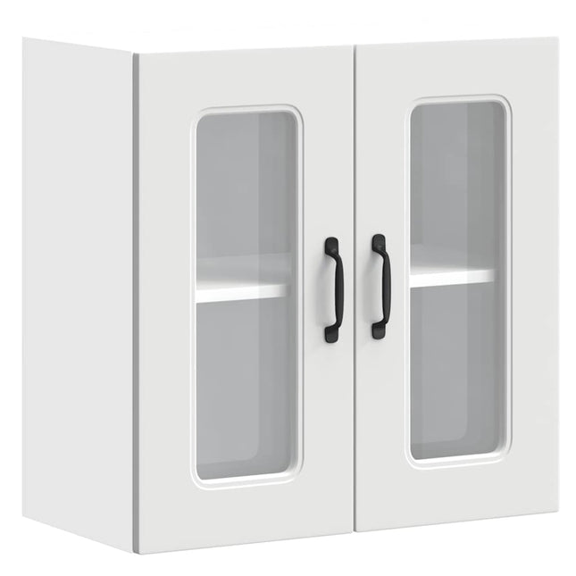 Pensile da Cucina con Porta in Vetro Kalmar Bianco Truciolato