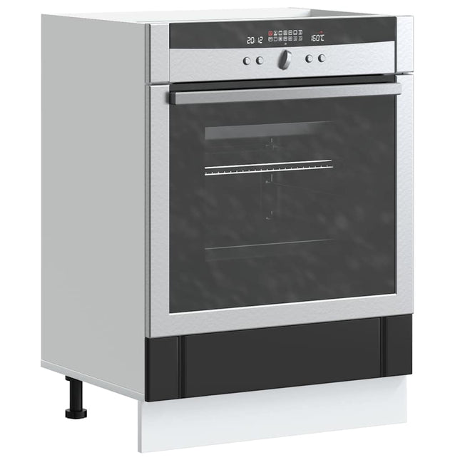 Armadio Forno Lucca Nero in Legno Multistrato
