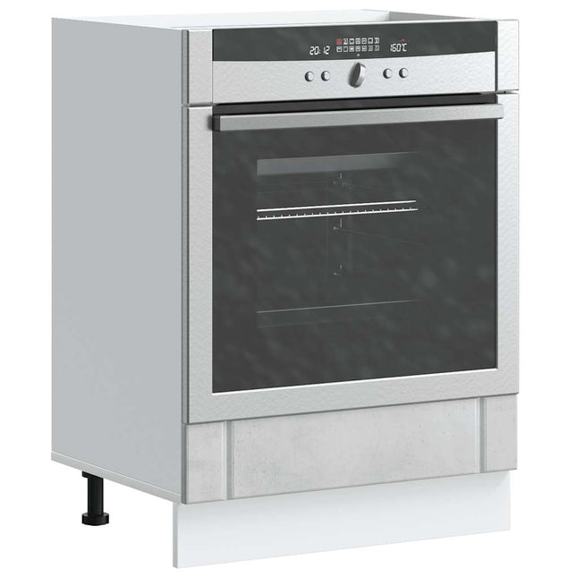 Armadio Forno Lucca Grigio Cemento in Legno Multistrato