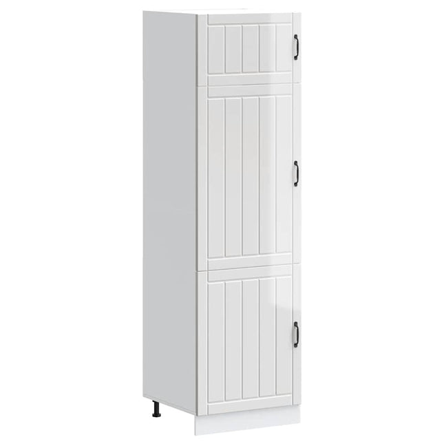 Armadio da Cucina Lucca Bianco Lucido in Legno Multistrato
