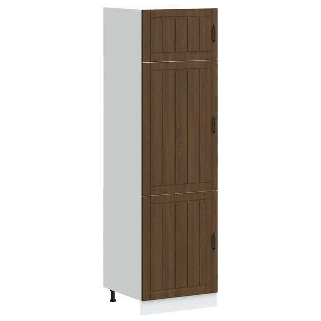 Armadio da Cucina Lucca Rovere Marrone in Legno Multistrato