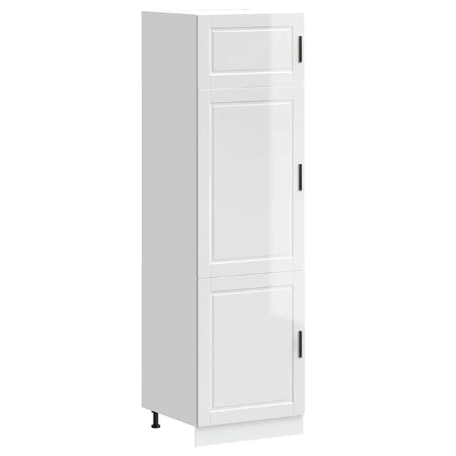 Armadio da Cucina Porto Bianco Lucido in Legno Multistrato