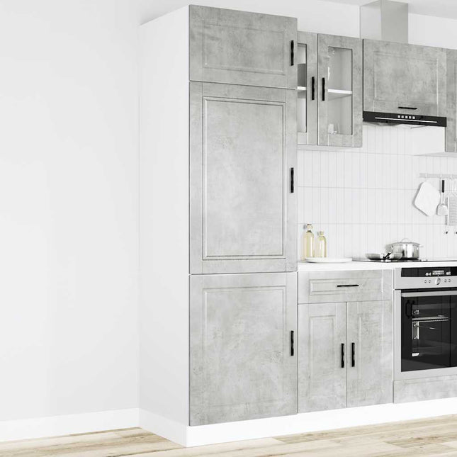 Armadio da Cucina Porto Grigio Cemento in Legno Multistrato