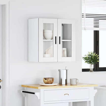Pensile da Cucina con Porta in Vetro Porto Bianco
