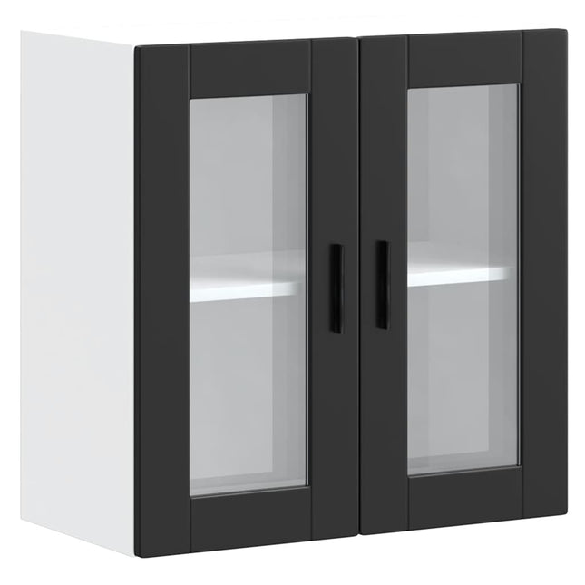 Pensile da Cucina con Porta in Vetro Porto Nero