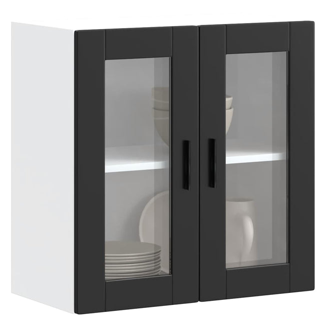 Pensile da Cucina con Porta in Vetro Porto Nero