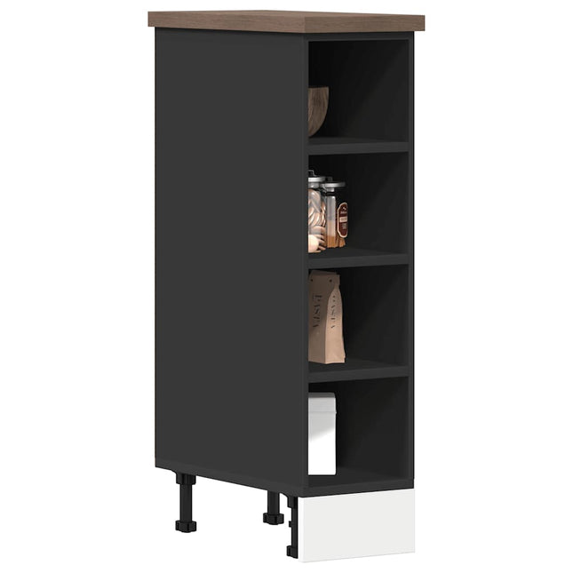 Armadio Inferiore Nero 20x44,5x81,5 cm in Legno Multistrato