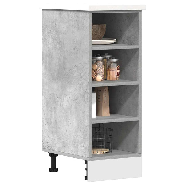 Armadio Inferiore Grigio Cemento 30x44,5x81,5 cm in Truciolato