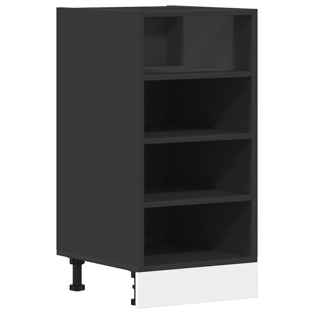 Armadio Inferiore Nero 40x44,5x81,5 cm in Legno Multistrato