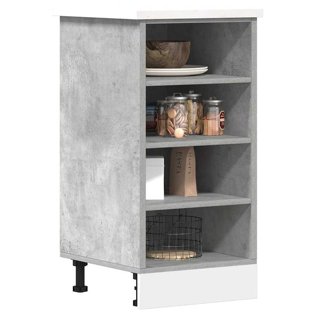 Armadio Inferiore Grigio Cemento 40x44,5x81,5 cm in Truciolato