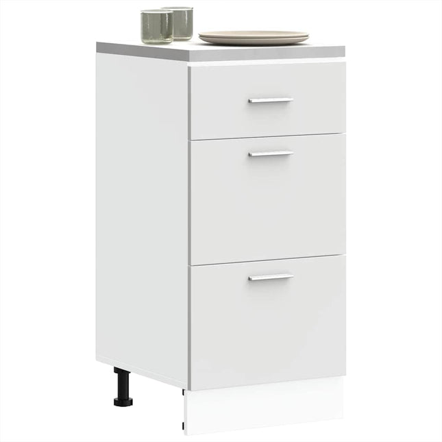 Armadio Inferiore Bianco 40x46x81,5 cm in Legno Multistrato