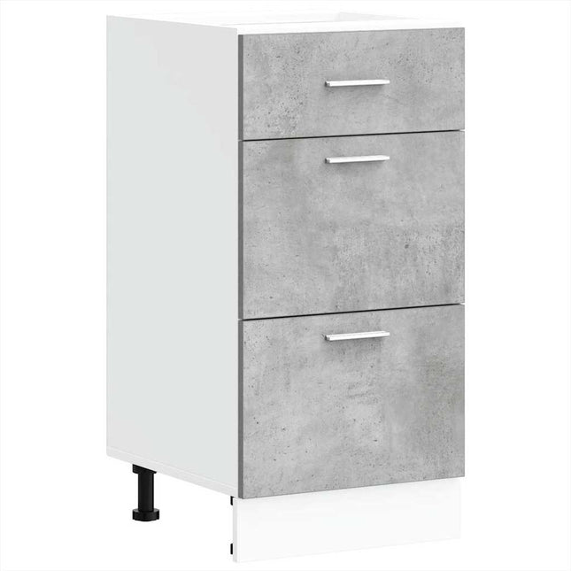 Armadio Inferiore Grigio Cemento 40x46x81,5cm Legno Multistrato