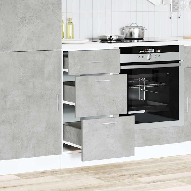 Armadio Inferiore Grigio Cemento 40x46x81,5cm Legno Multistrato