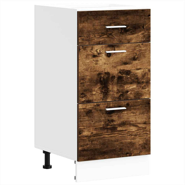 Armadio Inferiore Rovere Fumo 40x46x81,5cm in Legno Multistrato