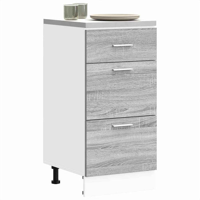 Armadio Inferiore Grigio Sonoma 40x46x81,5 cm Legno Multistrato