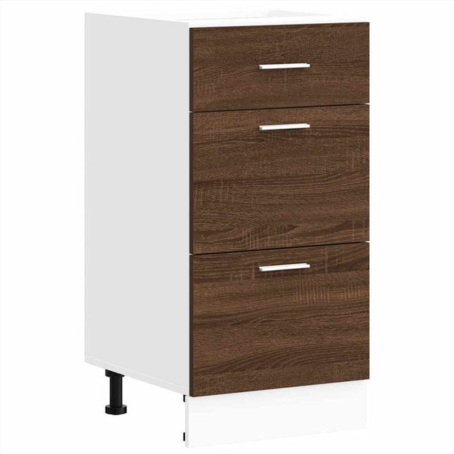 Armadio Inferiore Rovere Marrone 40x46x81,5cm Legno Multistrato
