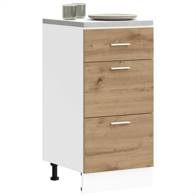 Armadio Inferiore Rovere Artigianale 40x46x81,5 cm Truciolato