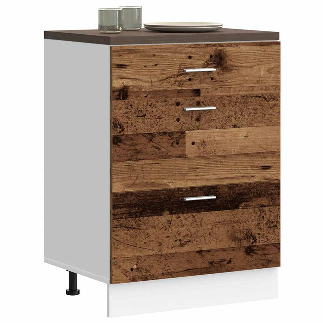 Base da Cucina Legno Vecchio in Legno Multistrato