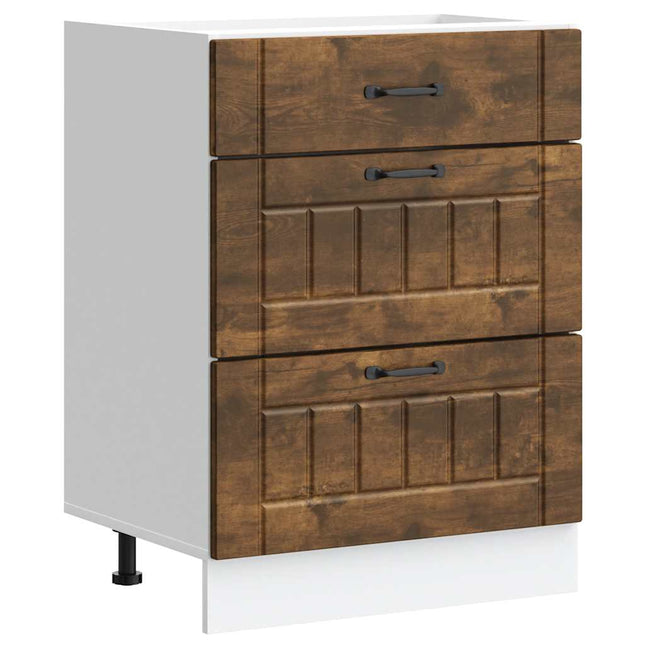 Base da Cucina Lucca Rovere Fumo in Legno Multistrato