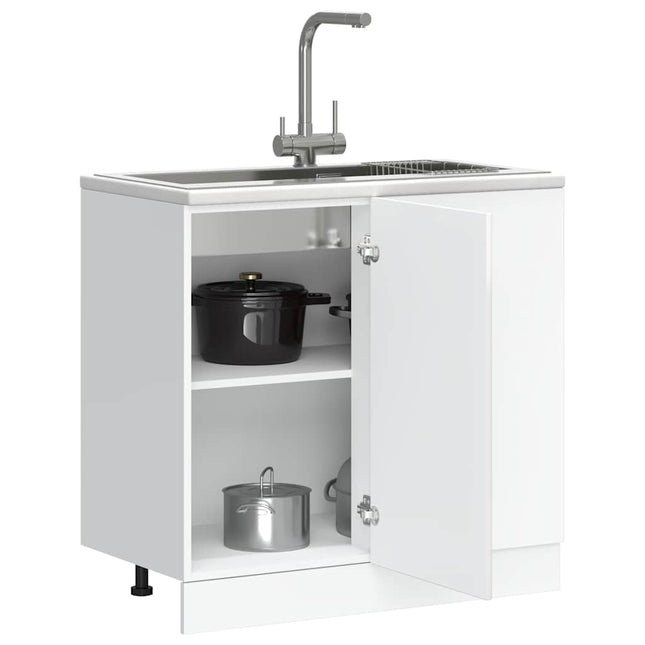 Base da Cucina Porto Bianco Lucido in Legno Multistrato