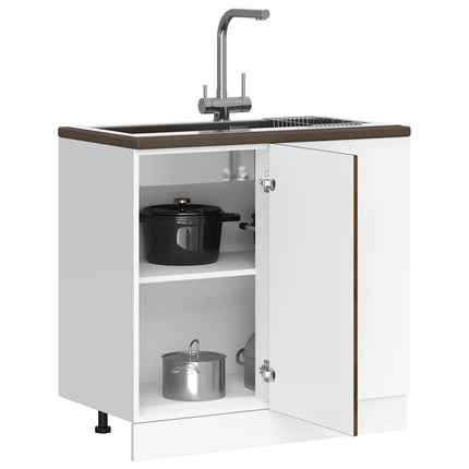 Mobile Base Lavello Lucca Rovere Fumo in Legno Multistrato