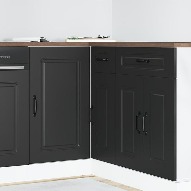 Base da Cucina Kalmar Nero in Legno Multistrato