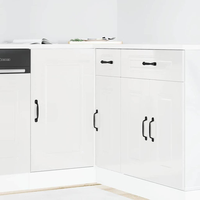 Base da Cucina Kalmar Bianco Lucido in Legno Multistrato
