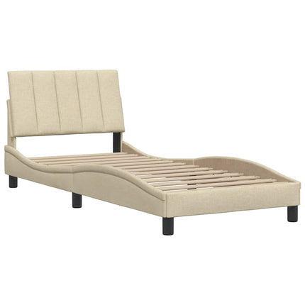 Giroletto senza Materasso Crema 90x190 cm in Tessuto