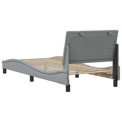 Giroletto senza Materasso Grigio Chiaro 90x200 cm Tessuto