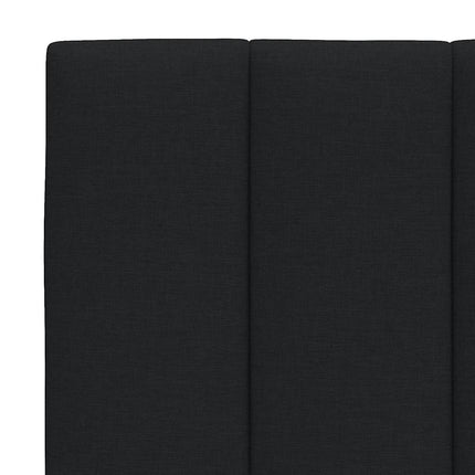 Letto con Materasso Nero 90x190 cm in Tessuto