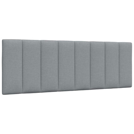 Letto con Materasso Grigio Chiaro 140x190cm Tessuto