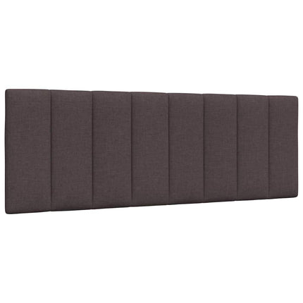 Letto con Materasso Marrone Scuro 140x200cm Tessuto