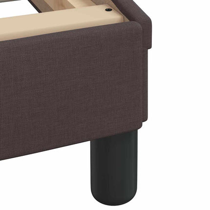 Letto con Materasso Marrone Scuro 140x200cm Tessuto