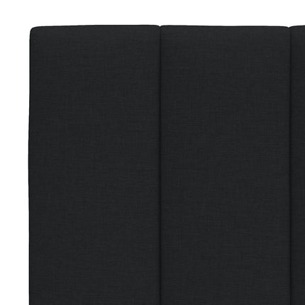 Letto con Materasso Nero 180x200 cm in Tessuto