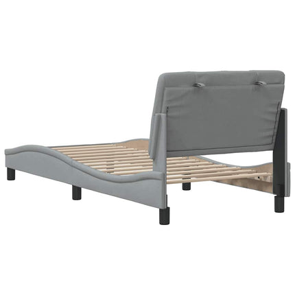 Giroletto senza Materasso Grigio Chiaro 90x190 cm Tessuto