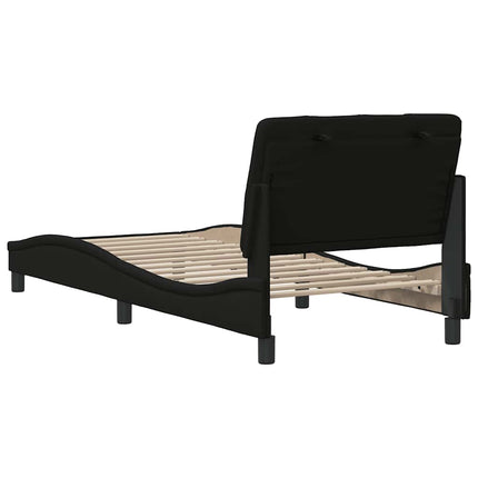 Giroletto senza Materasso Nero 90x190 cm in Tessuto