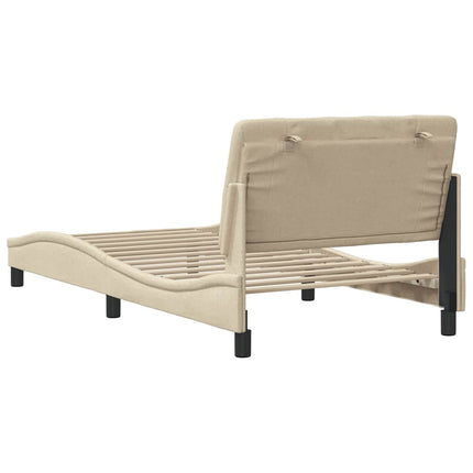 Giroletto senza Materasso Crema 100x200 cm in Tessuto