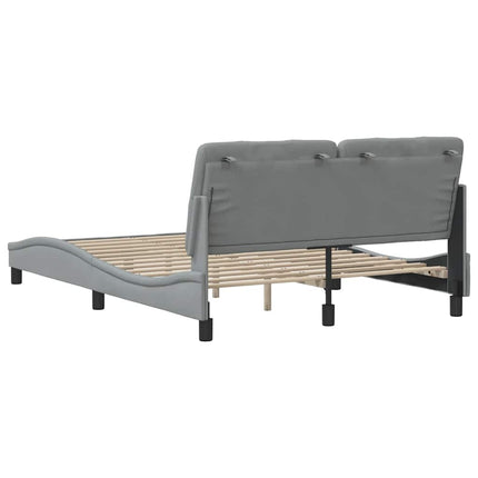 Giroletto senza Materasso Grigio Chiaro 140x190 cm Tessuto