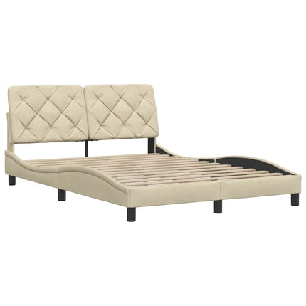 Giroletto senza Materasso Crema 140x190 cm in Tessuto