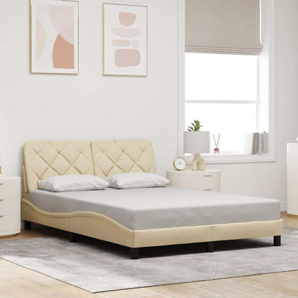 Giroletto senza Materasso Crema 140x190 cm in Tessuto