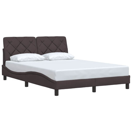 Giroletto senza Materasso Marrone Scuro 140x200 cm Tessuto