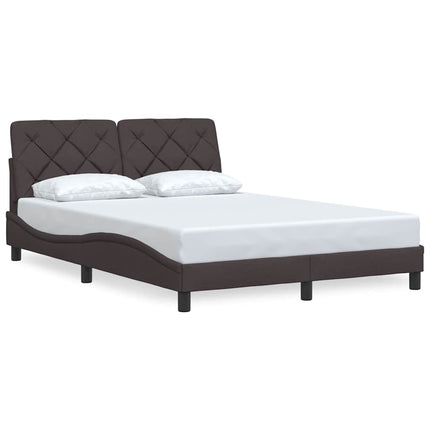 Giroletto senza Materasso Marrone Scuro 140x200 cm Tessuto